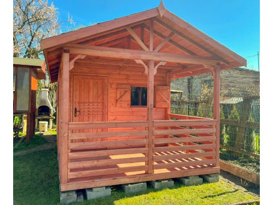 Dom drewniany Jodła 2 3 x 3m + 1m taras