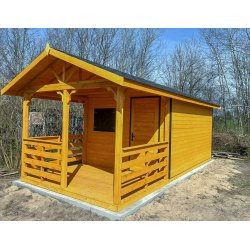 Dom drewniany Jodła 2 3 x 3m + 1m taras