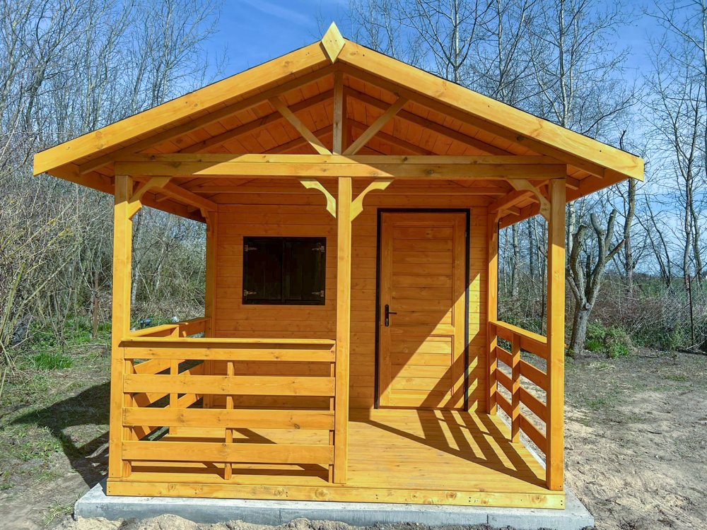 Dom drewniany Jodła 2 3 x 3m + 1m taras