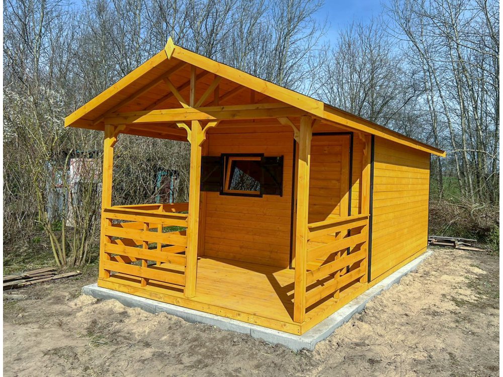 Dom drewniany Jodła 2 3 x 3m + 1m taras