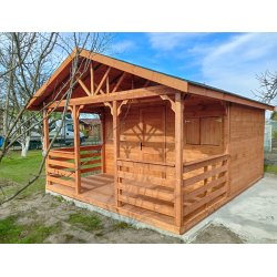 Holzhaus Jodła 2B 4 x 4m + 2m Terrasse