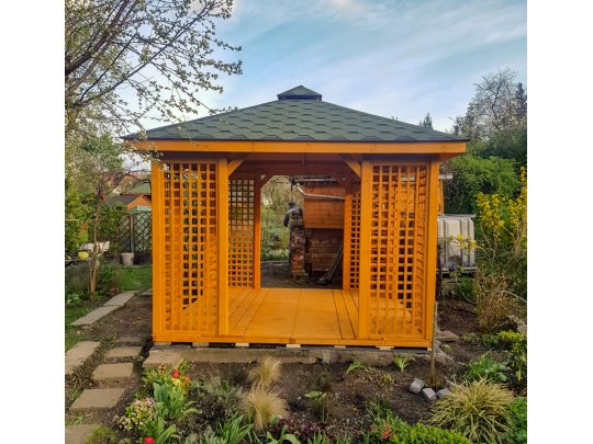 Rechteckiger Pavillon P2 3 x 3 m 9 m2