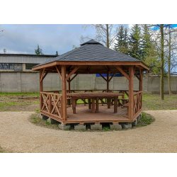 Sechseckiger Pavillon S5b ∅ 5,0m 20m2
