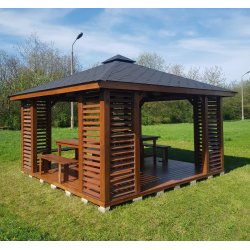 Rechteckiger Pavillon P10 4 x 4 m 16 m2