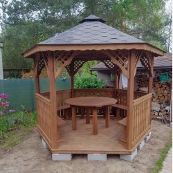 Sechseckiger Pavillon S2 ∅ 3,2m 8m2