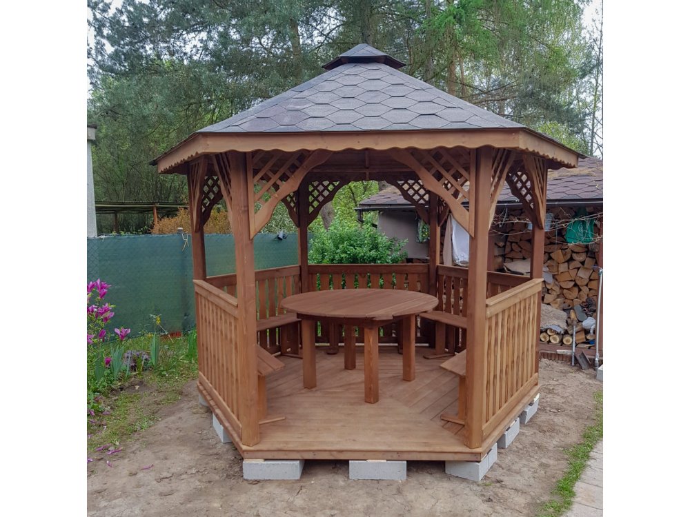 Sechseckiger Pavillon S2 ∅ 3,2m 8m2