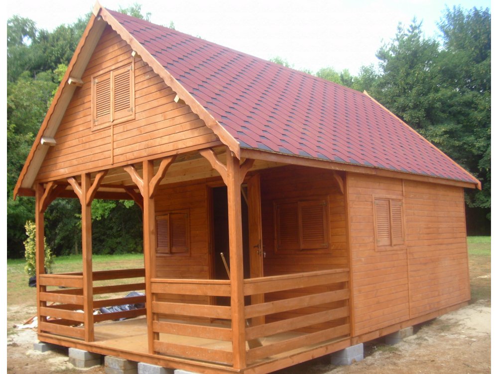 Dom drewniany Cis 4 x 5m + 2m taras 20m2