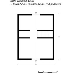 Wooden house Wierzba A 5x4m 20m2