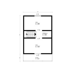 Dom drewniany Jarząb 4x4,3m + 2m taras 24m2