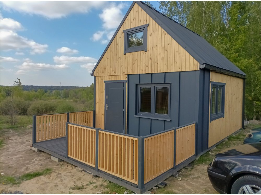 Dom drewniany Nowoczesna Stodoła A1 4,5x5,5m