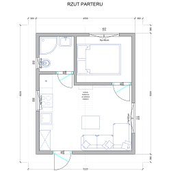 Dom drewniany Nowoczesna Stodoła A1 4,5x5,5m