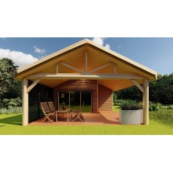 Wooden house with mezzanine Krokus 6x11m 38.67m2