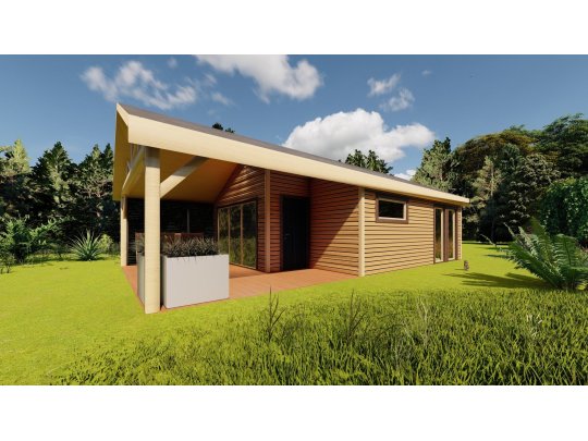 Wooden house with mezzanine Krokus 6x11m 38.67m2