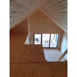 Wooden house with mezzanine Krokus 6x11m 38.67m2