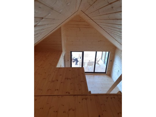 Wooden house with mezzanine Krokus 6x11m 38.67m2
