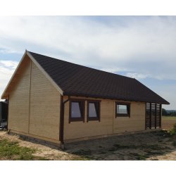 Wooden house with mezzanine Krokus 6x11m 38.67m2