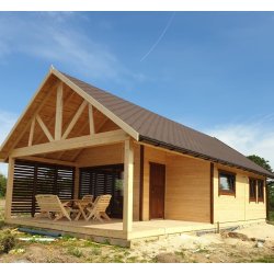 Wooden house with mezzanine Krokus 6x11m 38.67m2