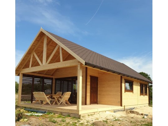 Wooden house with mezzanine Krokus 6x11m 38.67m2