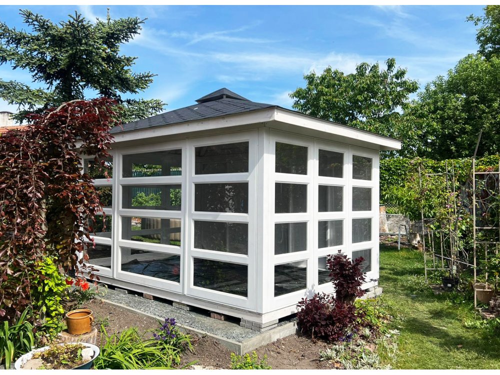 P14 rechteckiger Pavillon 4 x 4 m 16 m2