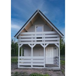 Dom drewniany Jarząb B 5x5m + 2m taras 25m2