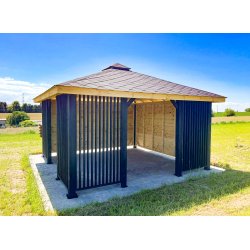 Rectangular gazebo P15 4x4m 16m2