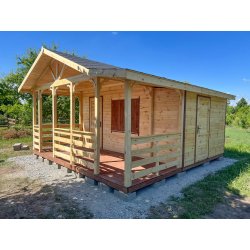 Holzhaus Jodła B 5x5m + 2m Terrasse 25m2