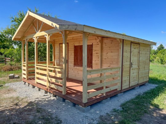 Holzhaus Jodła B 5x5m + 2m Terrasse 25m2