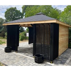 Rectangular gazebo P15 4x4m 16m2