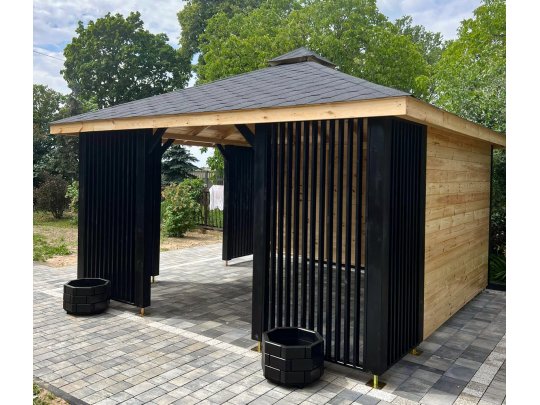 Rechteckiger Pavillon P15 4x4m 16m2