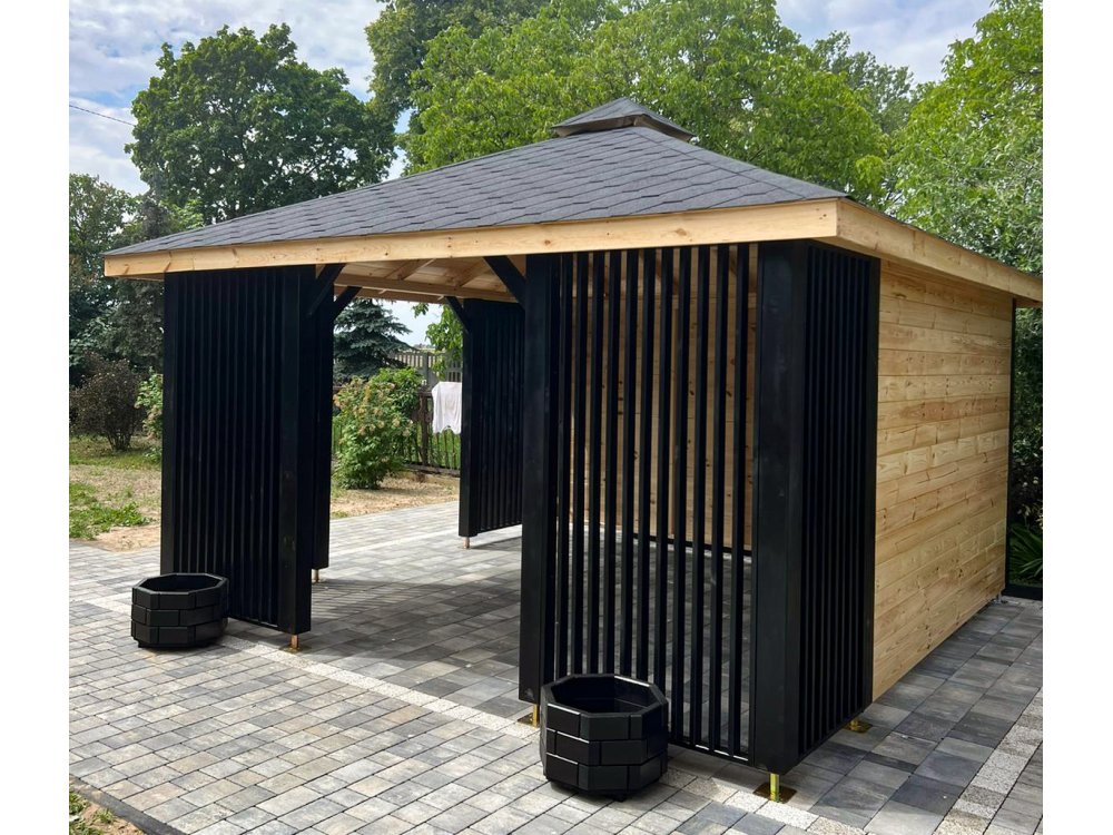 Rechteckiger Pavillon P15 4x4m 16m2