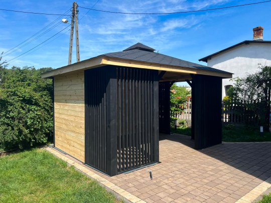 Rechteckiger Pavillon P15 3x3m 9m2