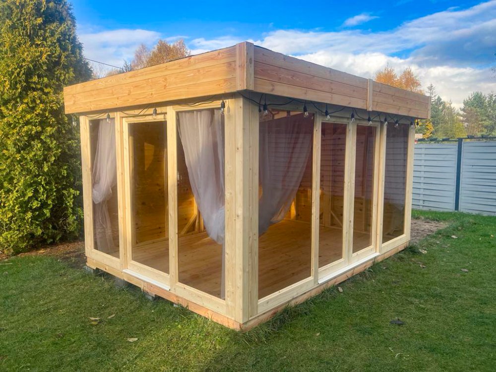 Altana prostokątna P16 przeszklona 4x4m 16m2