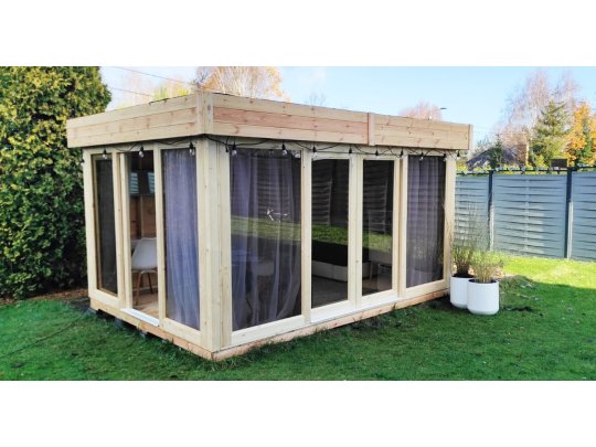 Altana prostokątna P16 przeszklona 4x4m 16m2