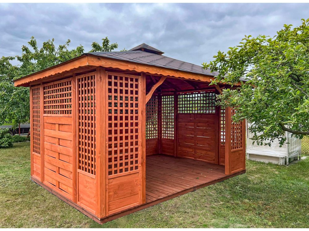 P3 rechteckiger Pavillon 4 x 4 m 16 m2