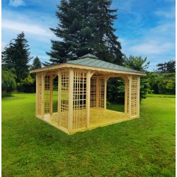 Rechteckiger Pavillon P2a 4 x 4 m 16 m2