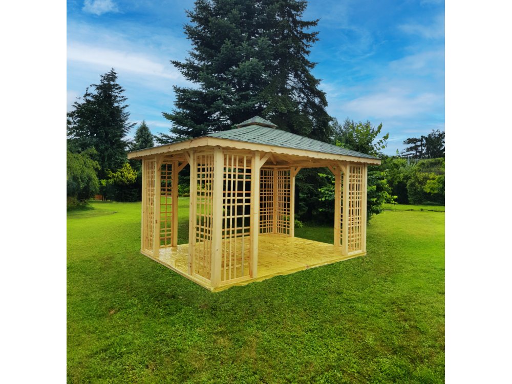 Rechteckiger Pavillon P2a 4 x 4 m 16 m2