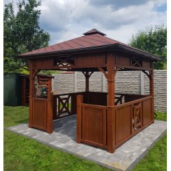 Rechteckiger Pavillon P9c 4 x 3 m 12 m2