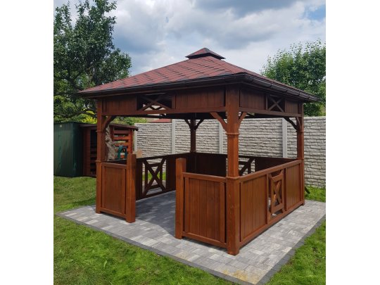 Rechteckiger Pavillon P9c 4 x 4 m 16 m2