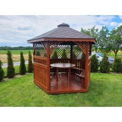 Sechseckiger Pavillon S2a ∅ 3,2m 8m2