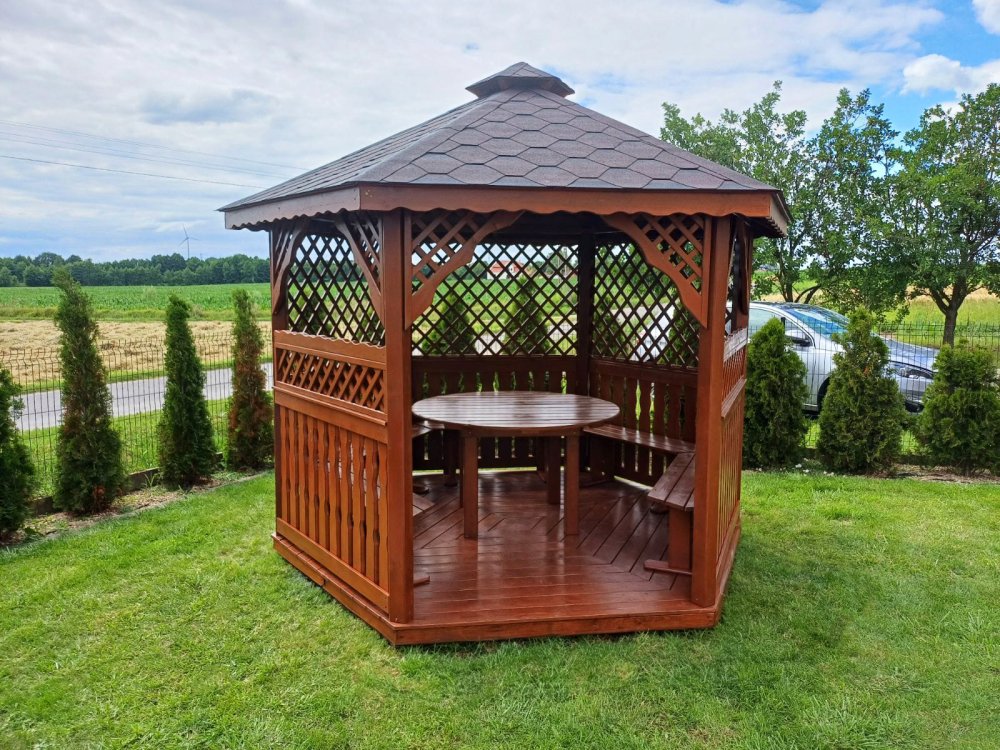 Sechseckiger Pavillon S2a ∅ 3,2m 8m2