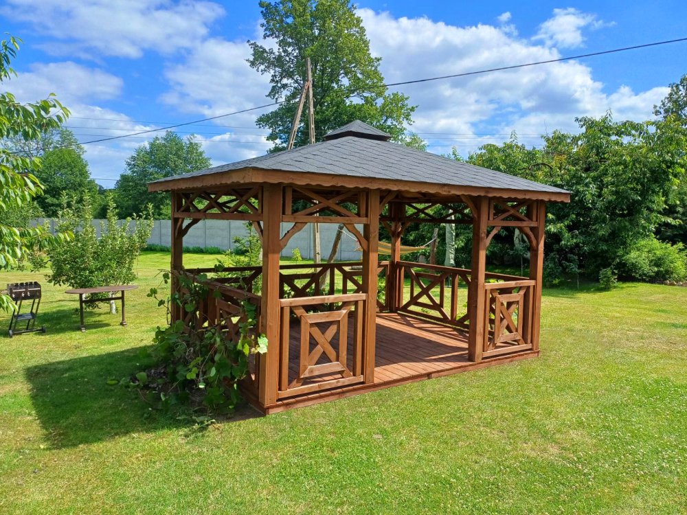 P4 rechteckiger Pavillon 4 x 3 m 12 m2