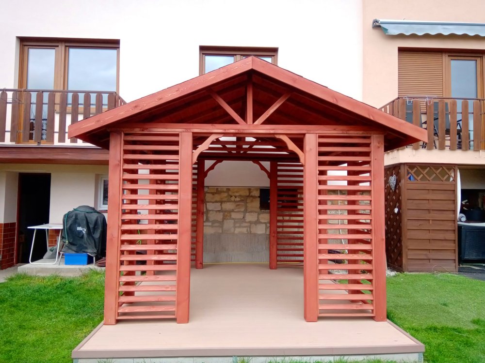 Rectangular gazebo with a gable roof P17 3 x 3 m 9m2