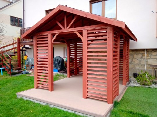 Rechteckiger Pavillon mit Satteldach P17 4 x 3 m 12 m2