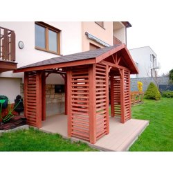 Rechteckiger Pavillon mit Satteldach P17 4 x 4 m 16m2