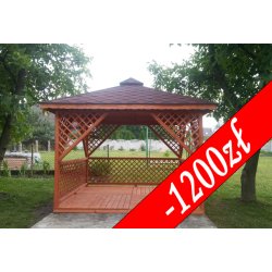 Rechteckiger Pavillon P12 3x3m 9m2 - zur Selbstmontage