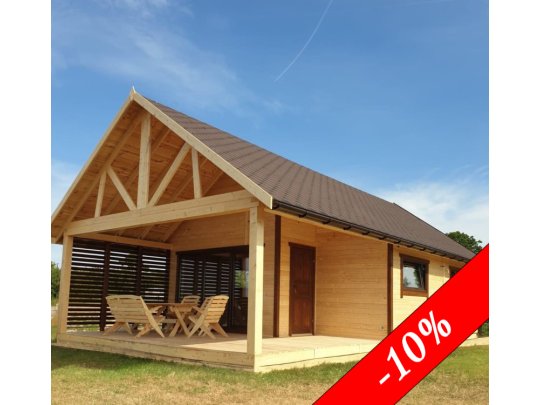 Wooden single-storey house Krokus 6x11m 38.67m2