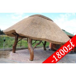 Arbor with cane roof