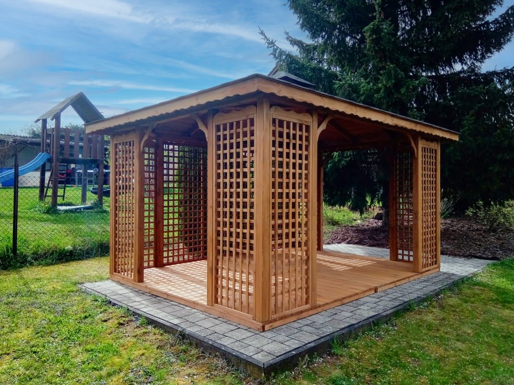 Rechteckiger Pavillon P2 4 x 3 m 12 m2