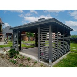 Rechteckiger Pavillon P10 4 x 4 m 16 m2