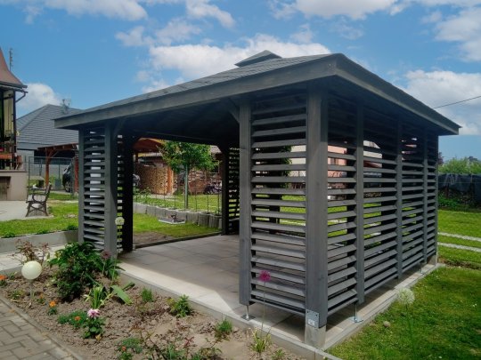Rechteckiger Pavillon P10 4 x 4 m 16 m2